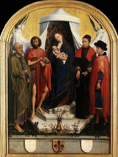 WEYDEN, Rogier van der Virgin with the Child and Four Saints Germany oil painting art
